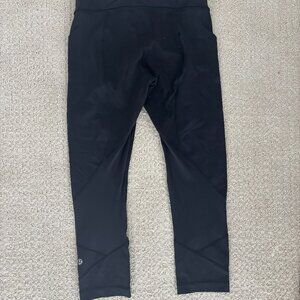 Lululemon Crop Black Mesh Leggings